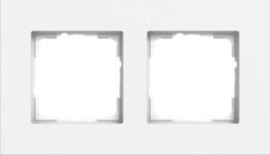 Gira Abdeckrahmen 2-fach Gira Esprit Aluminium Reinweiß matt lackiert 0212407 – Bild 1