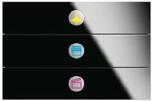 Busch-Jaeger Bedienelement 3-fach schwarz 6342-825-101 – Bild 1