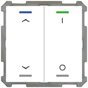 MDT Taster Light 2-fach mit Busankoppler studioweiß glänzend BE-TAL6302.C1 – Bild 1