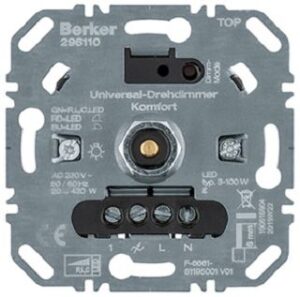 Berker Uni-Drehdimmer Komfort (R,L,C,LED), Softstart 296110 – Bild 1