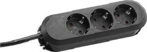 Bachmann Tischsteckdose 3-fach schwarz l=1,5m geclipst 45° ohne Schalter 387.170 – Bild 1