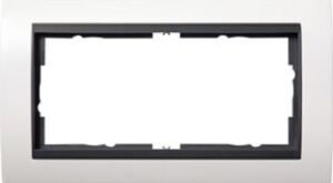 Gira Rahmen 2-fach ohne Mittelsteg Event reinweiss Einsatz anthrazit 100207 – Bild 1