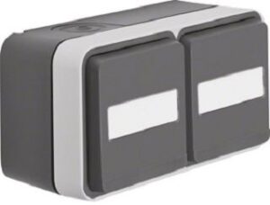 Berker SCHUKO-Doppelsteckdose lichtgrau 47753535 – Bild 1