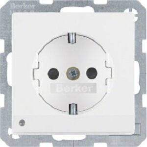 Berker SCHUKO-Steckdose polarweiß samt LED-Orientierg-licht 41096089 – Bild 1