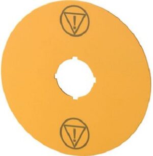 Eaton (Moeller) Schild Not-Aus D=90mm gelb Symbol IEC60417-5638 M22-XAK-ESS – Bild 1