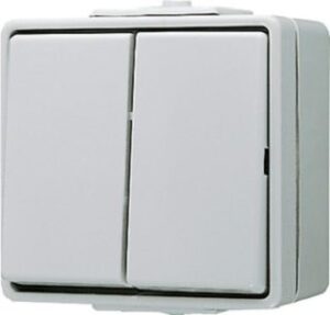 Jung Doppeltaster 2 Schließer 250 V ~ Der Schutzgrad IP 44 ist gewährleistet 635W – Bild 1