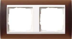 Gira Abdeckrahmen 2-fach Event opak dunkelbr. für Einsatz rw 0212331 – Bild 1