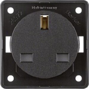 Berker Steckdose schwarz mit Schutzkontakt 9626205 – Bild 1