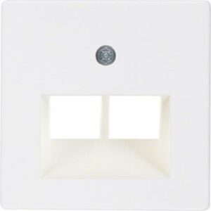 Berker Zentralplatte polarweiß für ISDN-Anschlussdose 146909 – Bild 1