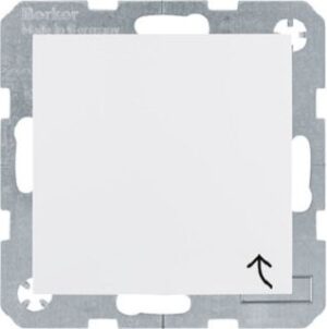 Berker SCHUKO-Steckdose polarweiß glänzend mit Klappdecke 47518989 – Bild 1