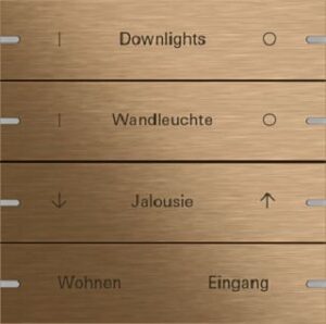 Gira Wippenset 4fach individuell für Tastsensor4 TS4 Bronze 503438 – Bild 1