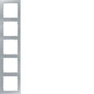 Hager Rahmen 5-fach PUR silber WYR156 – Bild 1