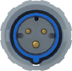 ABB CEE Stecker 16A CEWE 200-250 VAC 2-polig+PE IP67 216P6W – Bild 1