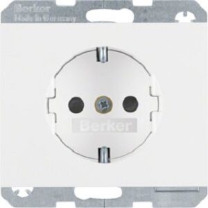 Berker SCHUKO-Steckdose polarweiß glänzend 41357009 – Bild 1