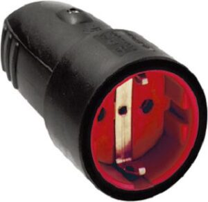 Bachmann Gummi Schuko Kupplung mit Knickschutztülle 913.174 – Bild 1