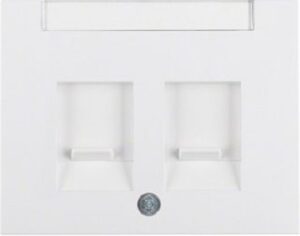 Berker Zentralstück polarweiß mit Beschriftungsfeld 11827009 – Bild 1