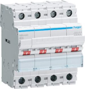 Hager Ausschalter 4-polig 40A SBN440 – Bild 1