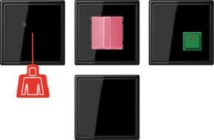 Jung Notrufset schwarz NRSLS0834SW – Bild 1