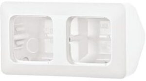 Busch-Jaeger Gehäuse AP 2-fach Eckmontage alpinweiß 1708-214 – Bild 1