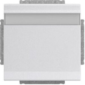 Busch-Jaeger SCHUKO Steckdose mit Klappdeckel mit Beschriftung future linear alusilber 20EUKNB-83 – Bild 1