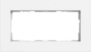 Gira Abdeckrahmen 2-fach ohne Mittelsteg Gira Esprit Aluminium Reinweiß matt lackiert 1002407 – Bild 1