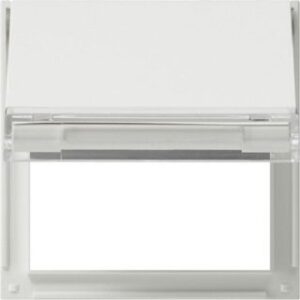 Gira Zwischenplatte System 2000 TX_44 Klappdeckel/Beschriftungsfeld reinweiß 068066 – Bild 1