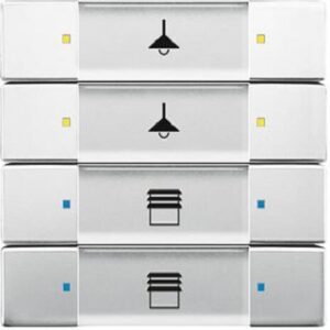 Busch-Jaeger Bedienelement 4/8-fach programmierbar mit Beschriftungsfeld 6127/02-866 – Bild 1