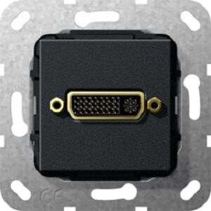 Gira DVI (24+5) Kabelpeitsche Einsatz Schwarz matt 564510 – Bild 1