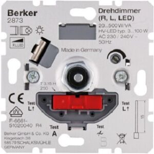 Berker Drehdimmer 20-500W/VA 2873 – Bild 1