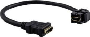 Merten HDMI-Keystone mit Kabelpeitsche schwarz MEG4583-0002 – Bild 1