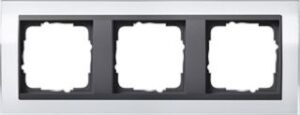Gira Abdeckrahmen 3-fach Event Klar weiss für Einsatz anthrazit 0213728 – Bild 1