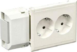 Schneider Electric Doppelsteckdose ohne Schriftfeld 5951511 – Bild 1