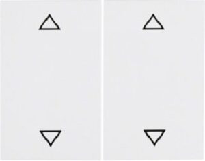 Berker Wippe polarweiß glänzend mit Symbol Pfeil 14357209 – Bild 1