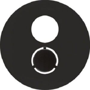 Berker Zentralstück schwarz glänzend für Lautsprecher-Dose 11962045 – Bild 1