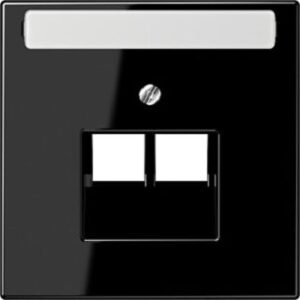 Jung Abdeckung fürIAE/UAE-ADo (LS990)2x8pol. mit Schriftfe. schwarz LS969-2NAUASW – Bild 1