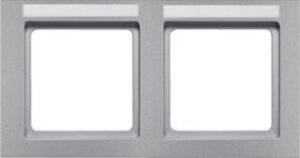 Berker Rahmen 2-fach Aluminium lackiert mit BSF waagerecht 10226094 – Bild 1