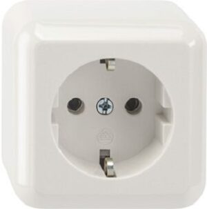Merten SCHUKO-Steckdose, erhöhter Berührun erh.Berührungsschutz Steckkl. polarweiss MEG2300-8719 – Bild 1