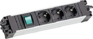 Bachmann Steckdosenleiste STEP ALU 3XCEE7/3 1XSCHALTERGST18 KOMPLE 906.18803 – Bild 1