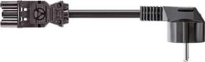 Bachmann Gerätezuleitung ST18 5,0m Winkelstecker/ST18-Buchse schwarz 375.076 – Bild 1