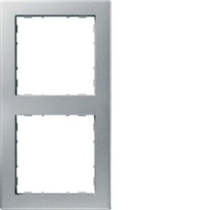 Hager Rahmen 2-fach PUR silber WYR126 – Bild 1