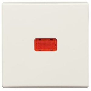 Busch-Jaeger Wippe rote Kalotte IP44 Allwetter weiss 2107-32 – Bild 1