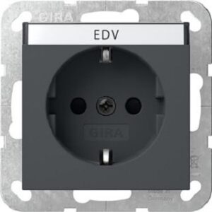 Gira SCHUKO-Steckdose BSF + SH System 55 Anthrazit 446228 – Bild 1