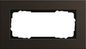 Gira Abdeckrahmen 2-fach ohne Mittelsteg Esprit Aluminium braun 1002127 – Bild 1