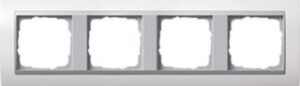 Gira Abdeckrahmen 4-fach Event für alu Einsätze reinweiß-glänzend 0214806 – Bild 1