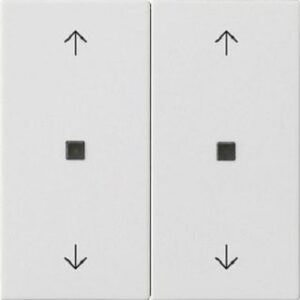 Gira Wippe 2-fach Pfeile Kontrollfenster System 55 Reinweiß matt 538627 – Bild 1