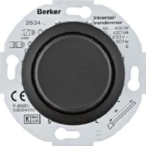 Berker Universal-Drehdimmer mit Zentralstück MAN0101317 – Bild 1