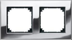 Merten Metallrahmen 2-fach M-PLAN Metall chrom 475239 – Bild 1