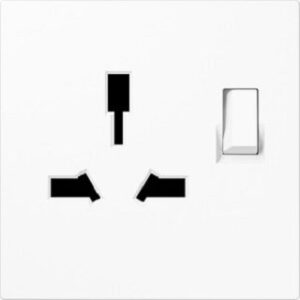 Jung Abschaltbare Steckdose, Typ G + I,  13 A 250 V ~, Serie LS, alpinweiß LS4171GISWWW – Bild 1