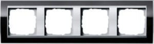 Gira Abdeckrahmen 4-fach Event klar schwarz für Einsatz alu 0214736 – Bild 1