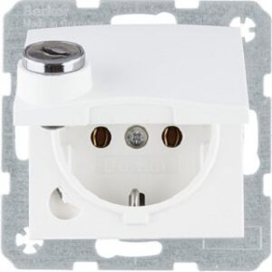 Berker SCHUKO-Steckdose polarweiß matt 47631909 – Bild 1